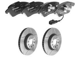Kit De Balatas Bajos Metales Y 2 Discos Ranurados Delanteros