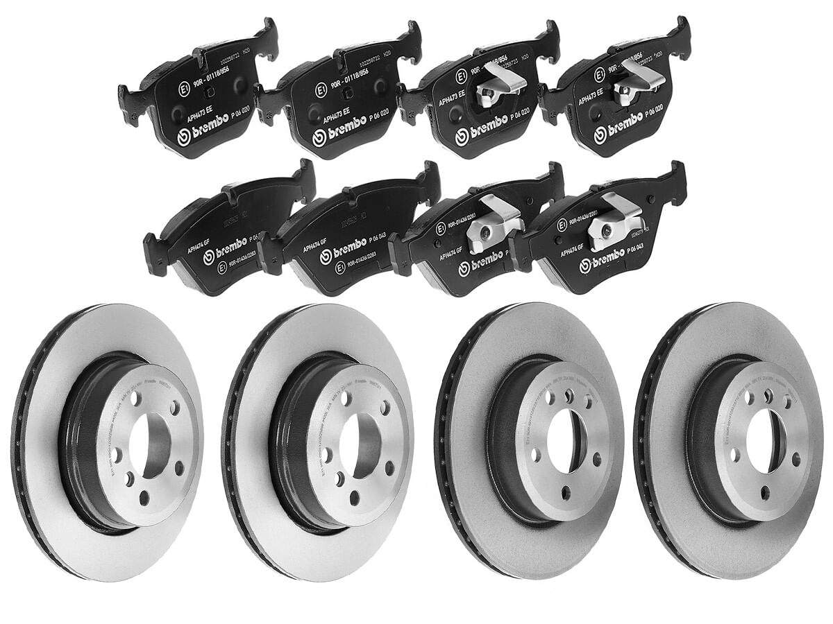 Kit De Balatas Bajos Metales Y 4 Discos Ventilados Delanteros Y Traseros