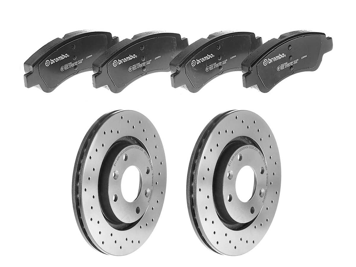 Kit De Balatas Bajos Metales Y 2 Discos Hiperventilados Delanteros