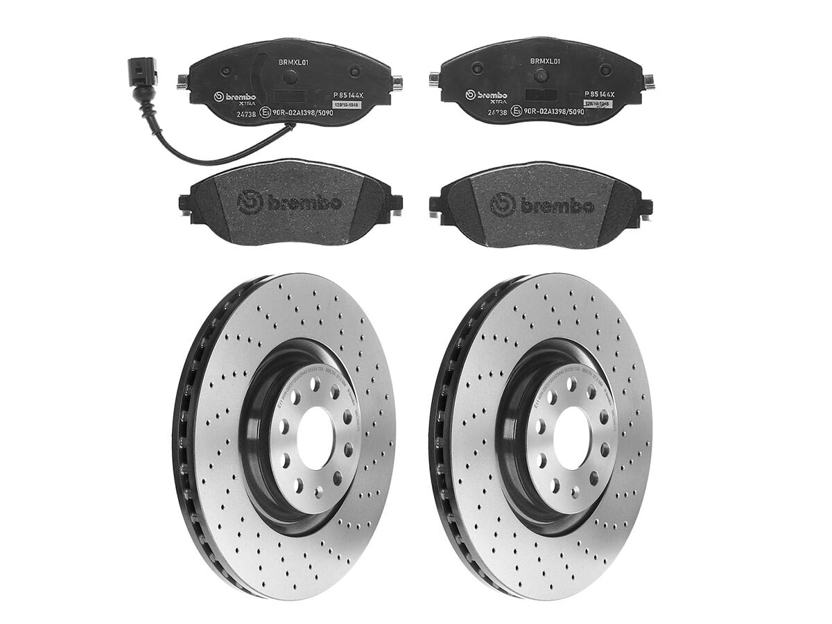 Kit De Balatas SportXtra Y 2 Discos Hiperventilados Delanteros