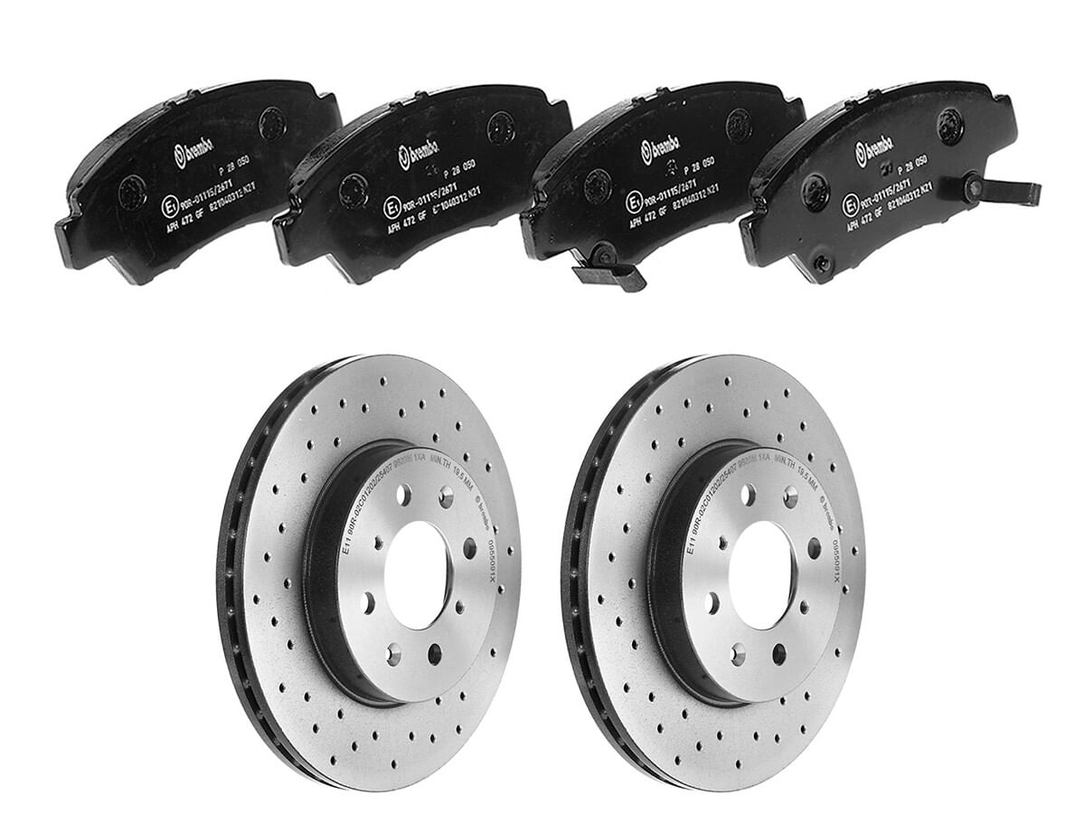 Kit De Balatas Bajos Metales Y 2 Discos Hiperventilados Delanteros