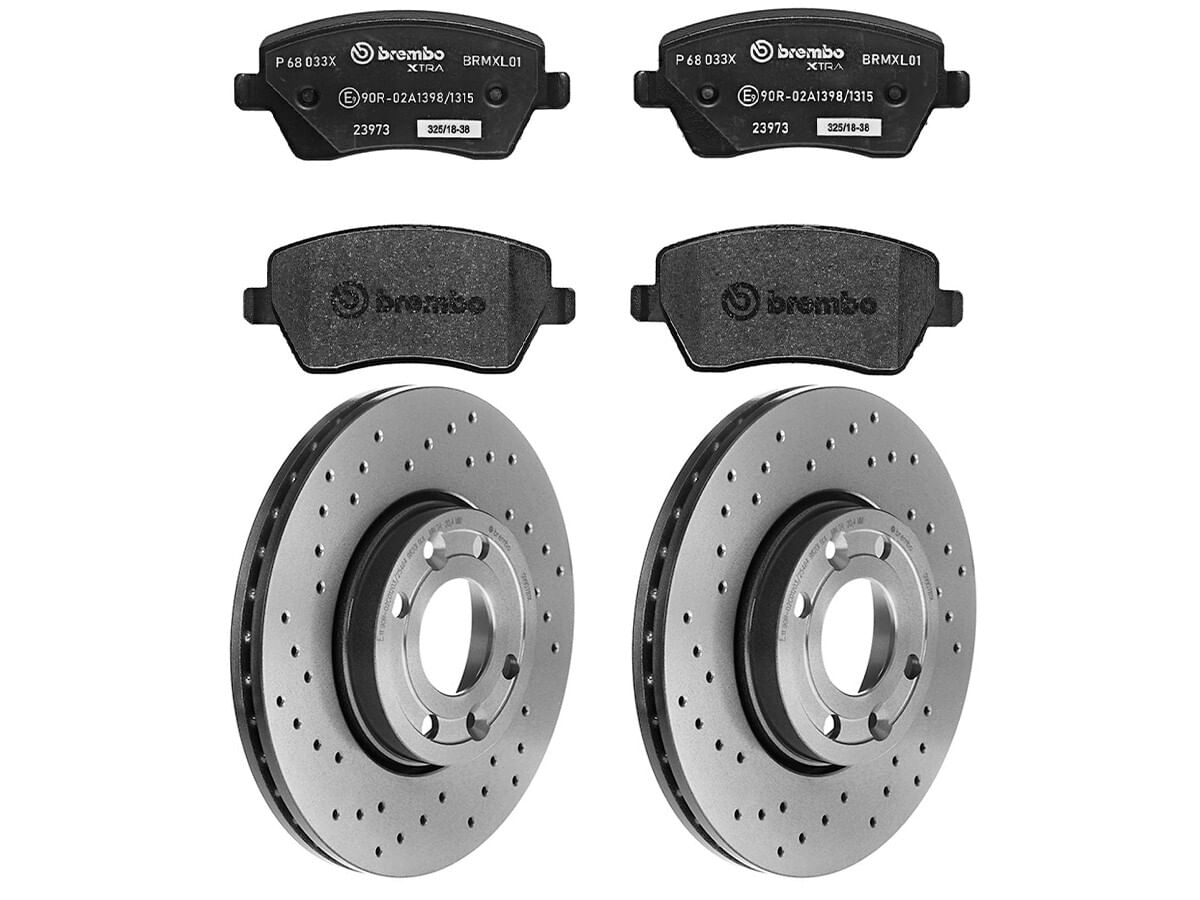 Kit De Balatas SportXtra Y 2 Discos Hiperventilados Delanteros