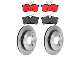 Kit De Balatas Cerámicas Y 2 Discos Hiperventilados Traseros