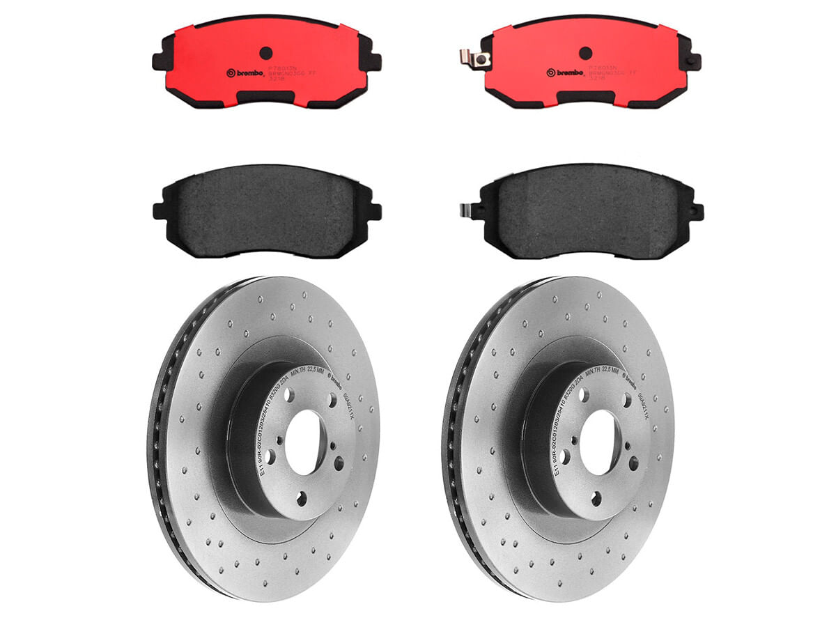 Kit De Balatas Cerámicas Y 2 Discos Hiperventilados Delanteros
