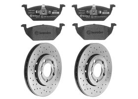 Kit De Balatas SportXtra Y 2 Discos Hiperventilados Delanteros