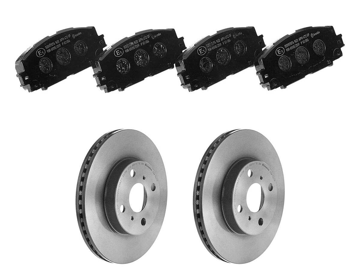 Kit De Balatas Bajos Metales Y 2 Discos Ventilados Delanteros