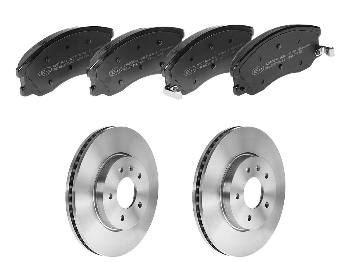 Kit De Balatas Bajos Metales Y 2 Discos Ventilados Delanteros