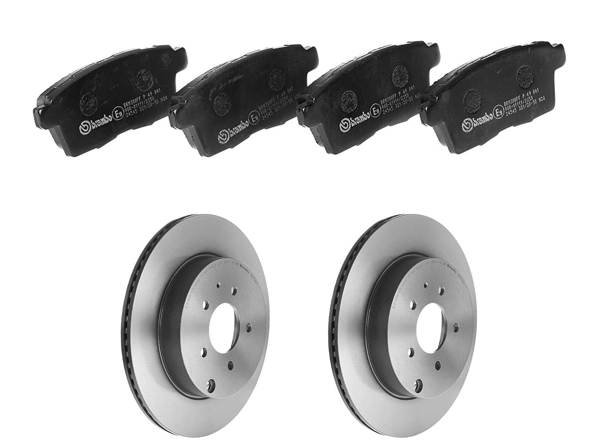 Kit De Balatas Bajos Metales Y 2 Discos Ventilados Traseros
