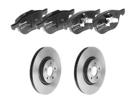 Kit De Balatas Bajos Metales Y 2 Discos Ventilados Delanteros