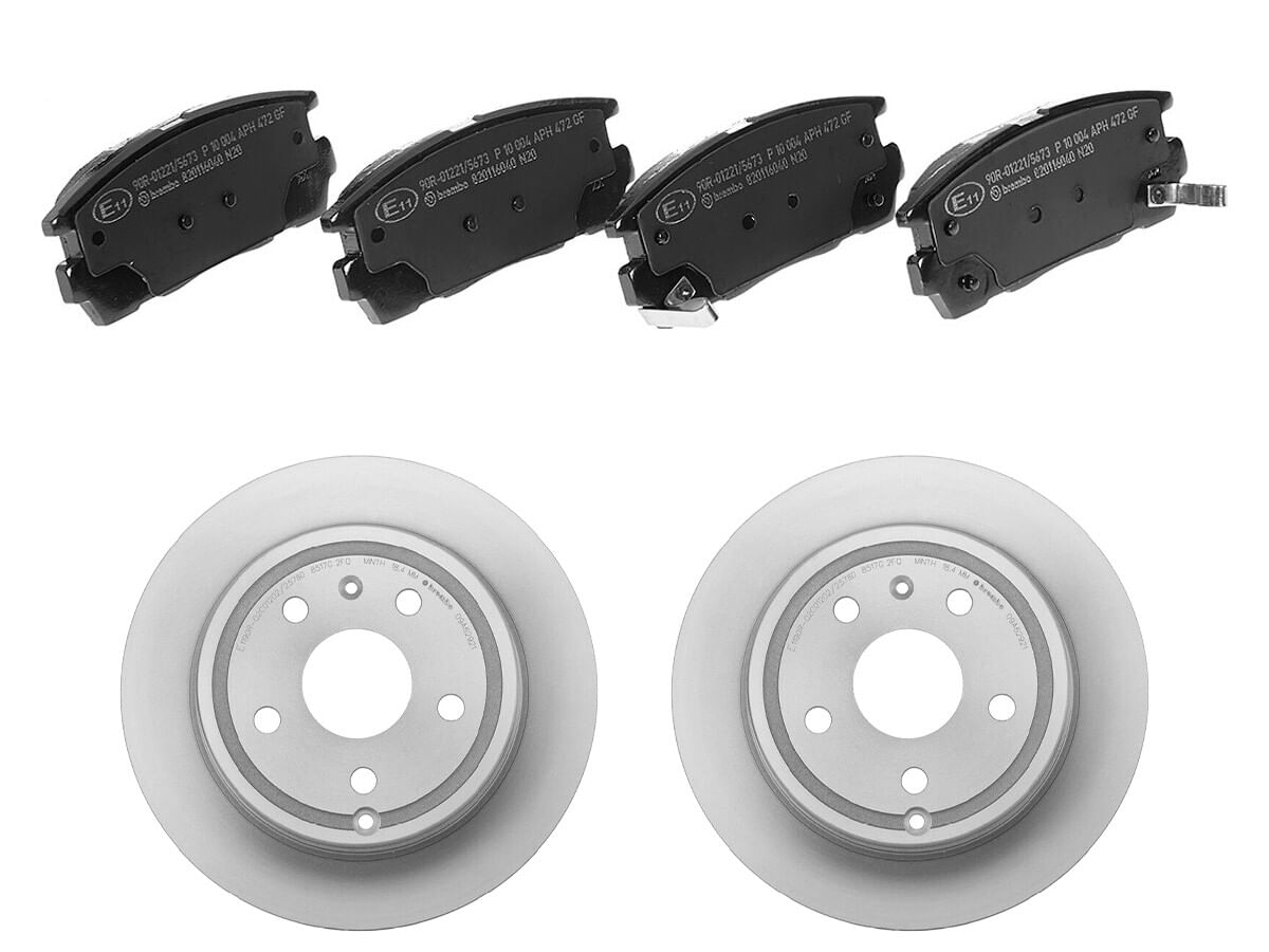 Kit De Balatas Bajos Metales Y 2 Discos Ventilados Traseros