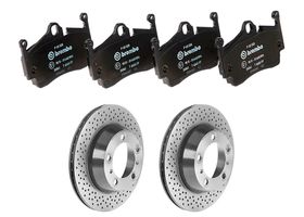 Kit De Balatas Bajos Metales Y 2 Discos Ventilados Traseros