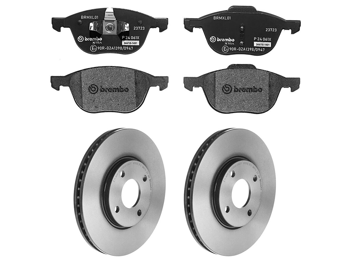 Kit De Balatas SportXtra Y 2 Discos Ventilados Delanteros