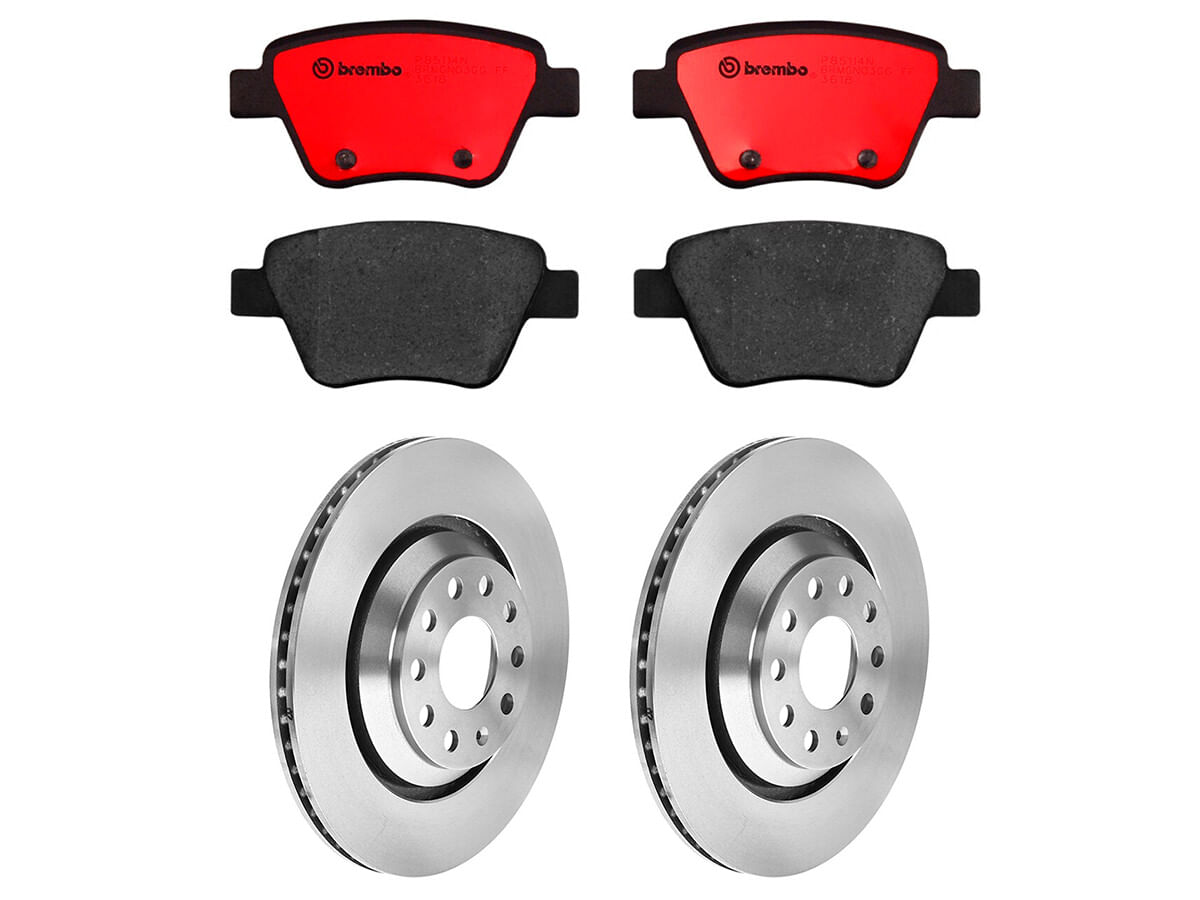 Kit De Balatas Cerámicas Y 2 Discos Ventilados Traseros