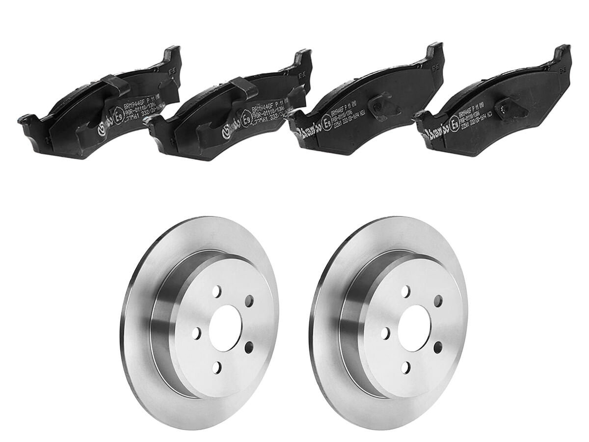Kit De Balatas Bajos Metales Y 2 Discos Sólidos Traseros