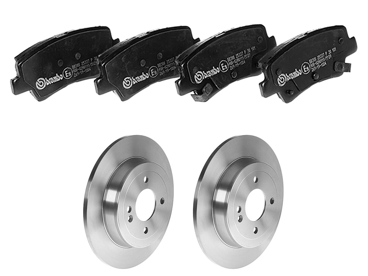 Kit De Balatas Bajos Metales Y 2 Discos Sólidos Traseros