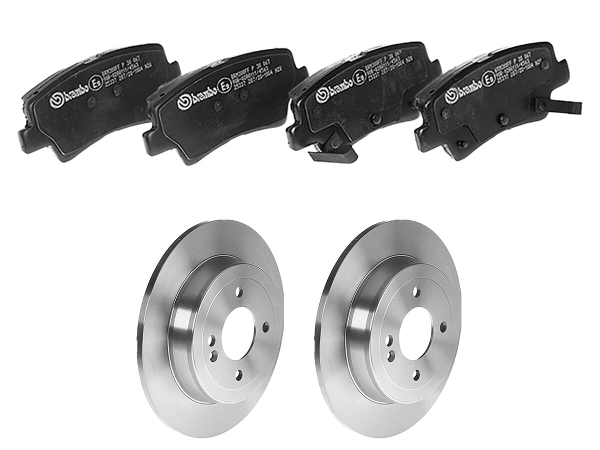 Kit De Balatas Bajos Metales Y 2 Discos Sólidos Traseros