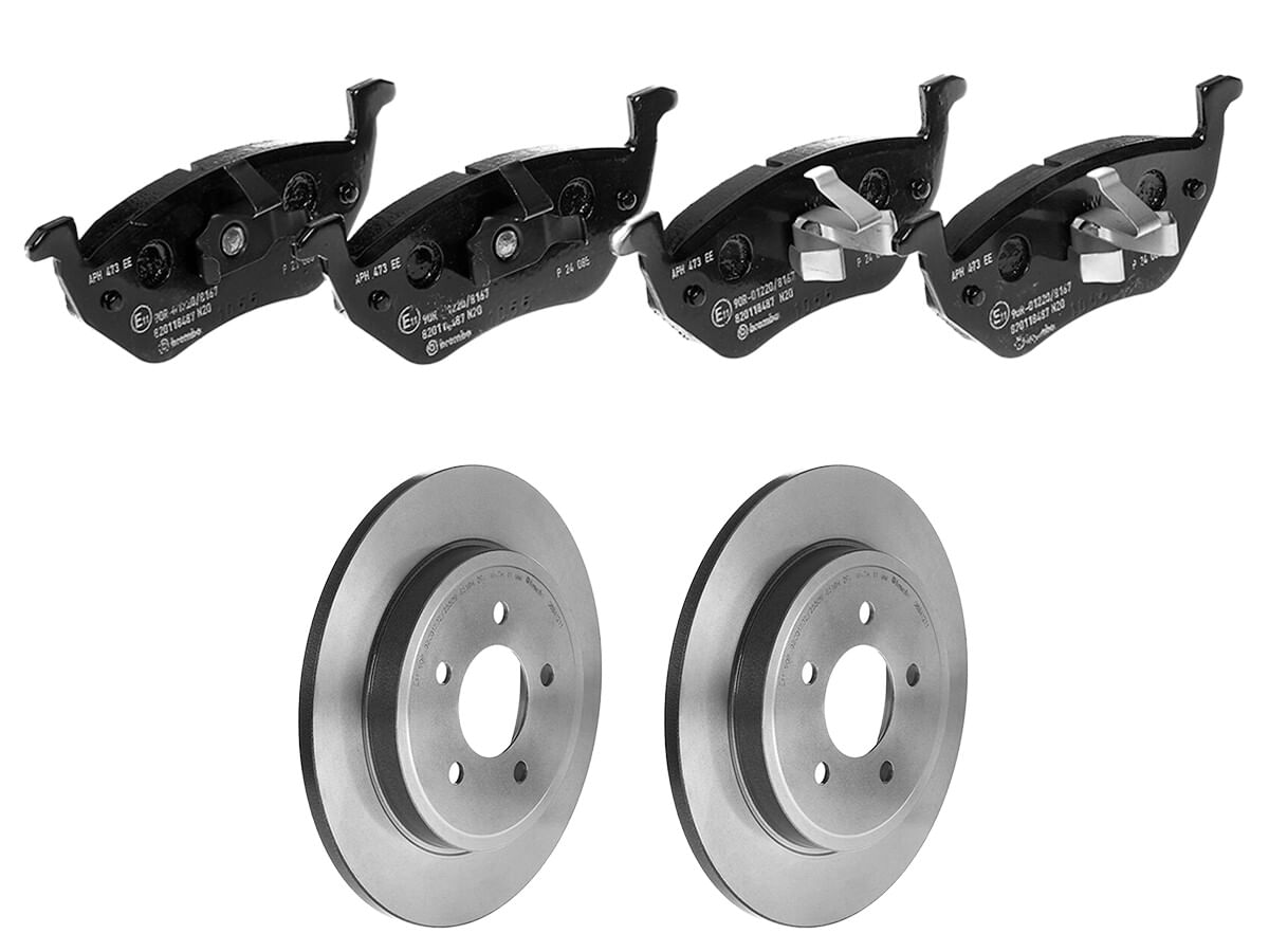 Kit De Balatas Bajos Metales Y 2 Discos Sólidos Traseros