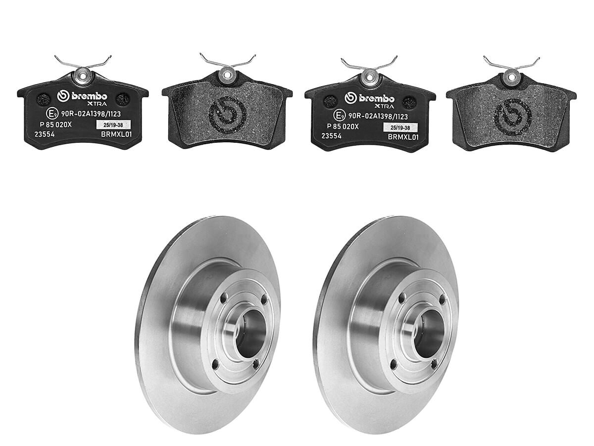 Kit De Balatas SportXtra Y 2 Discos Sólidos Traseros