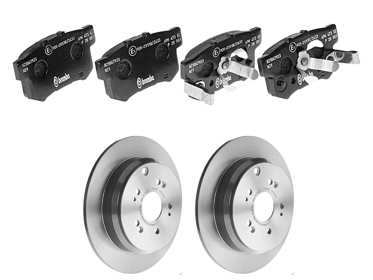 Kit De Balatas Bajos Metales Y 2 Discos Sólidos Traseros