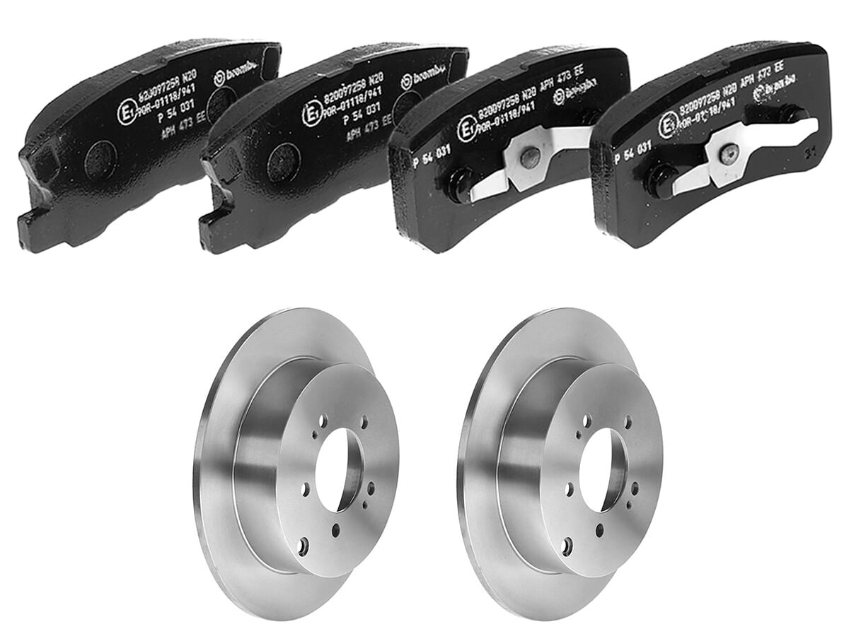 Kit De Balatas Bajos Metales Y 2 Discos Sólidos Traseros