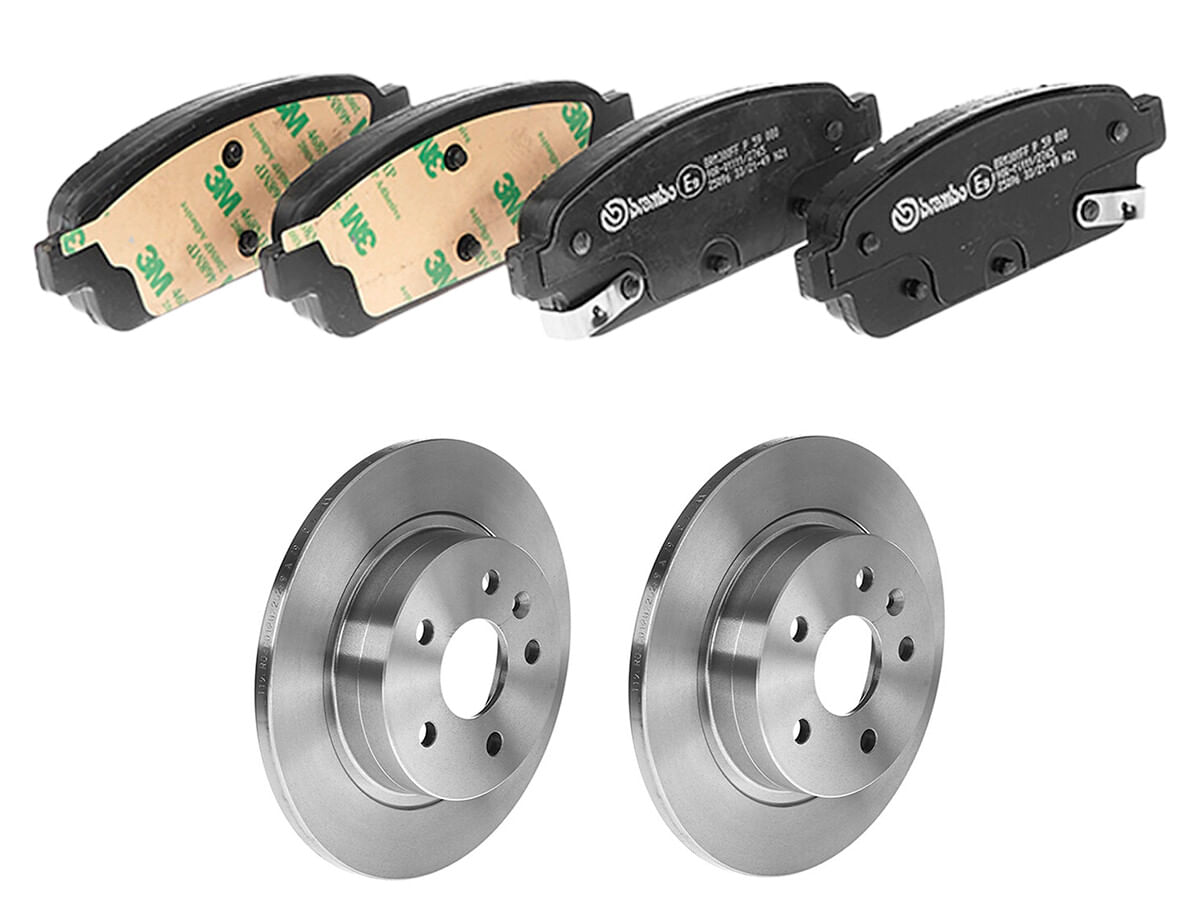 Kit De Balatas Bajos Metales Y 2 Discos Sólidos Traseros
