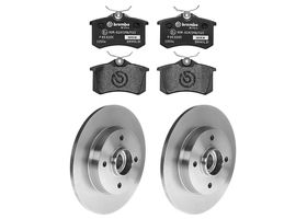 Kit De Balatas SportXtra Y 2 Discos Sólidos Traseros