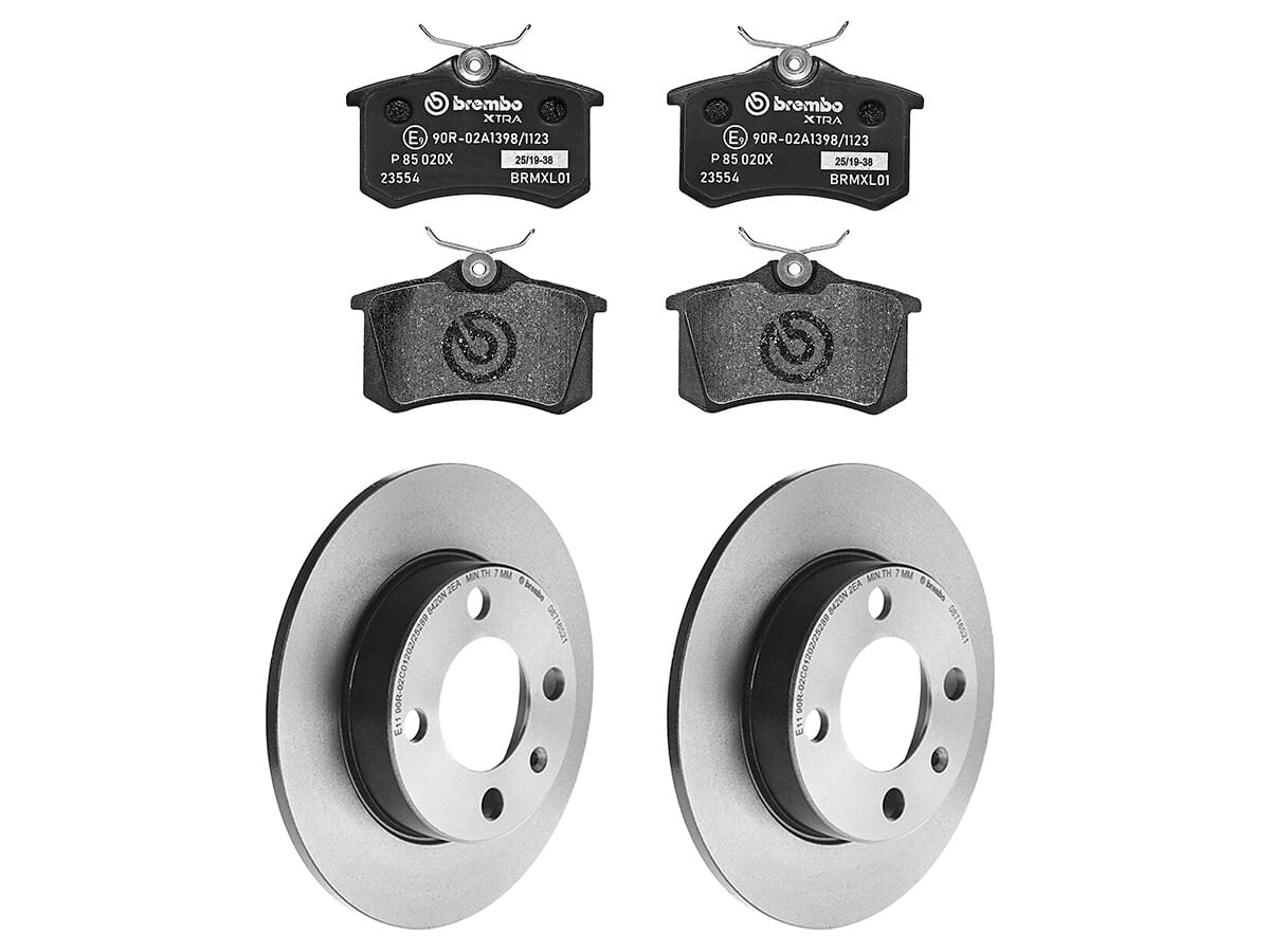 Kit De Balatas SportXtra Y 2 Discos Sólidos Traseros