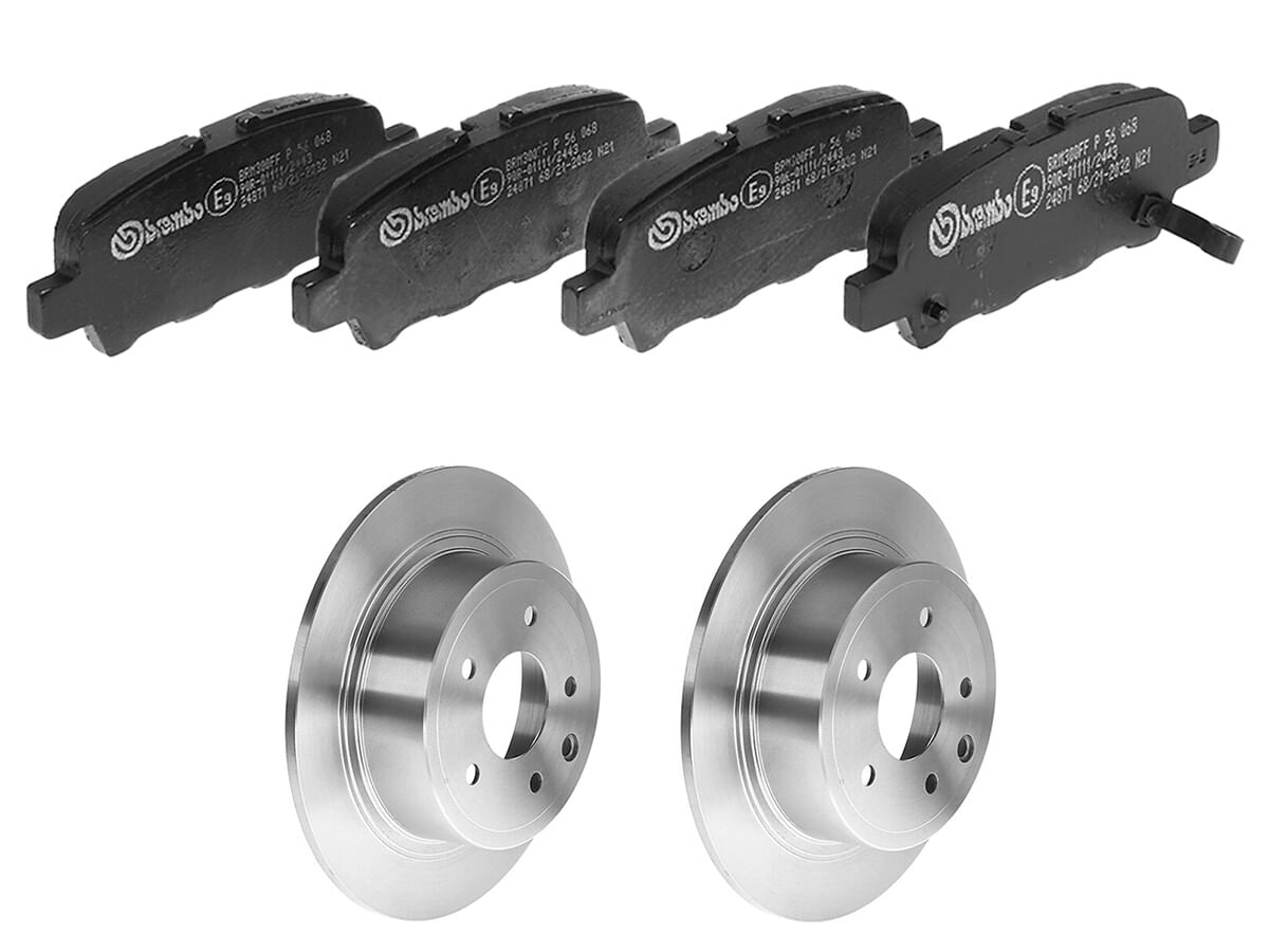 Kit De Balatas Bajos Metales Y 2 Discos Sólidos Traseros
