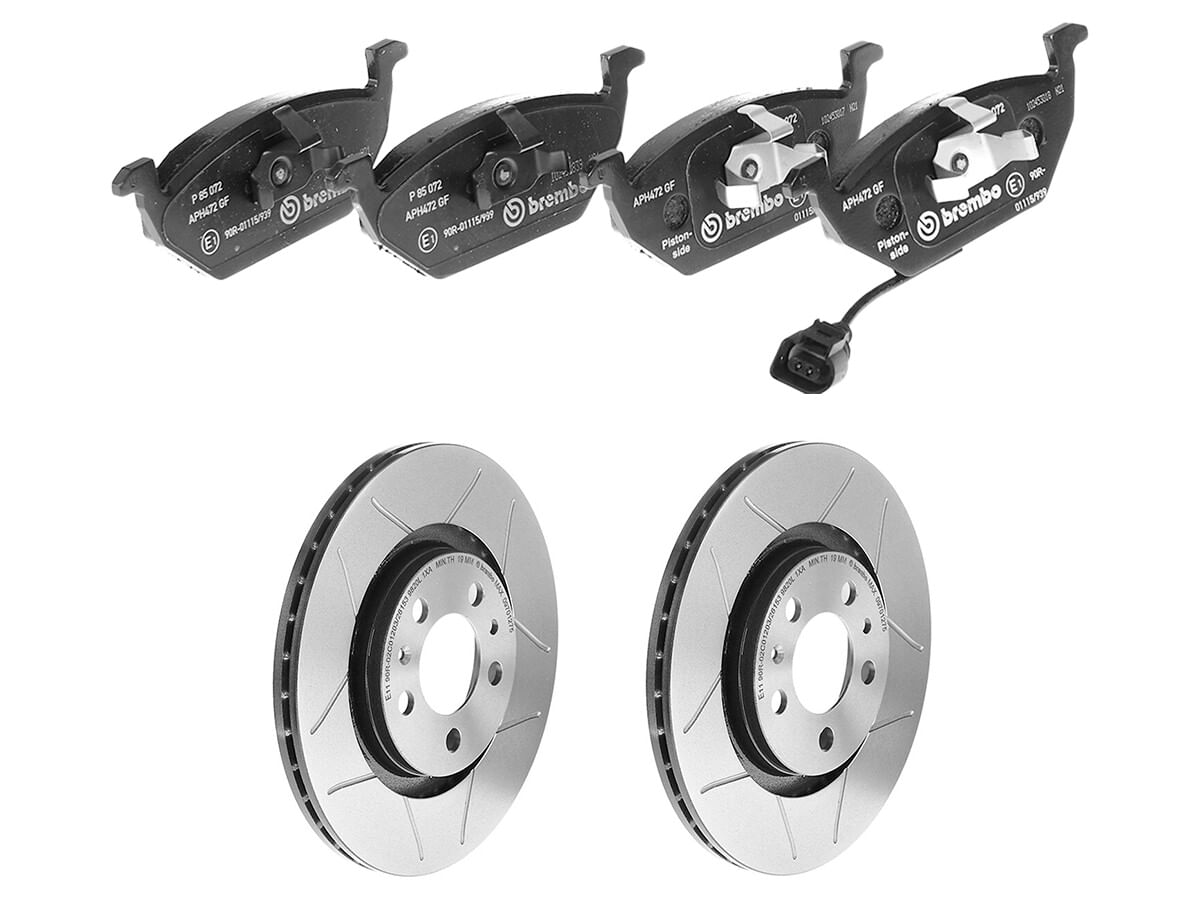 Kit De Balatas Bajos Metales Y 2 Discos Ranurados Delanteros