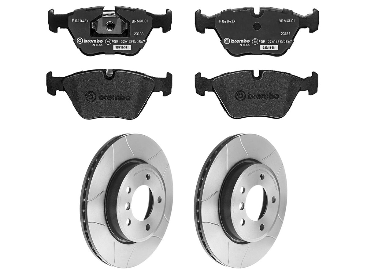 Kit De Balatas SportXtra Y 2 Discos Ranurados Delanteros