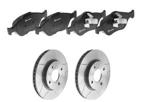 Kit De Balatas Bajos Metales Y 2 Discos Ranurados Delanteros
