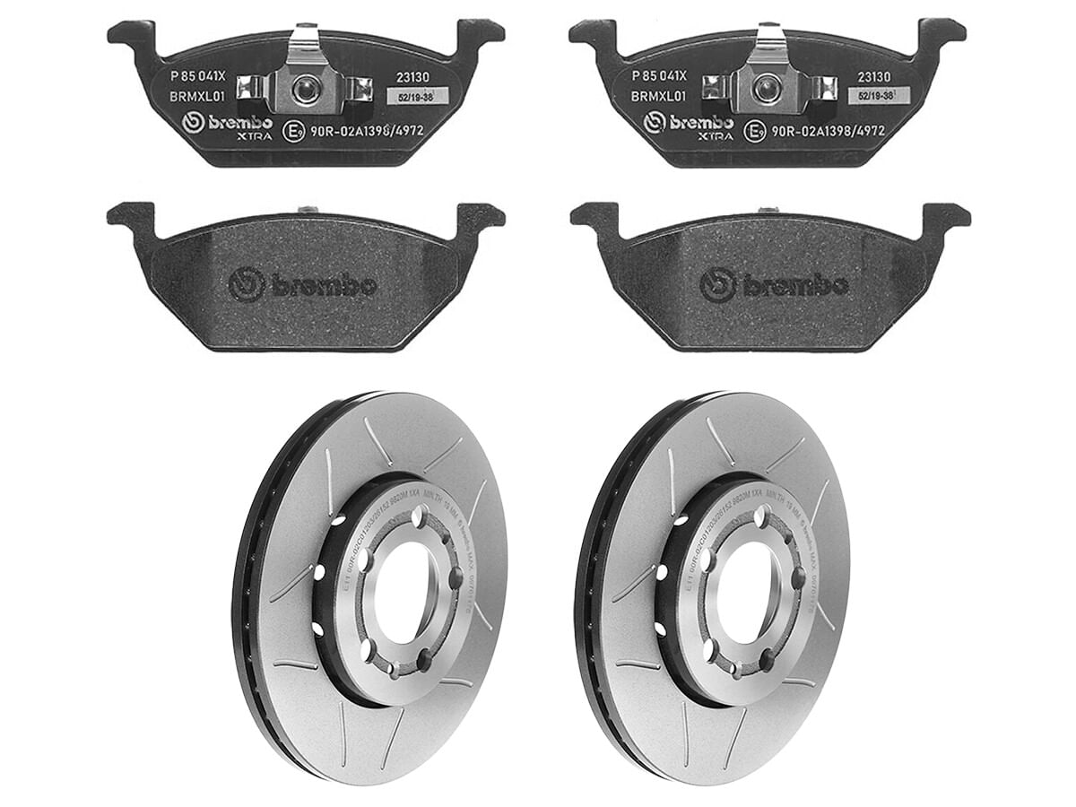 Kit De Balatas SportXtra Y 2 Discos Ranurados Delanteros