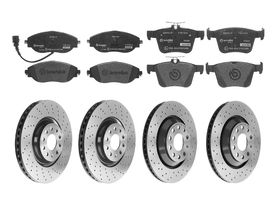 Kit De Balatas SportXtra Y 4 Discos Hiperventilados Delanteros Y Traseros