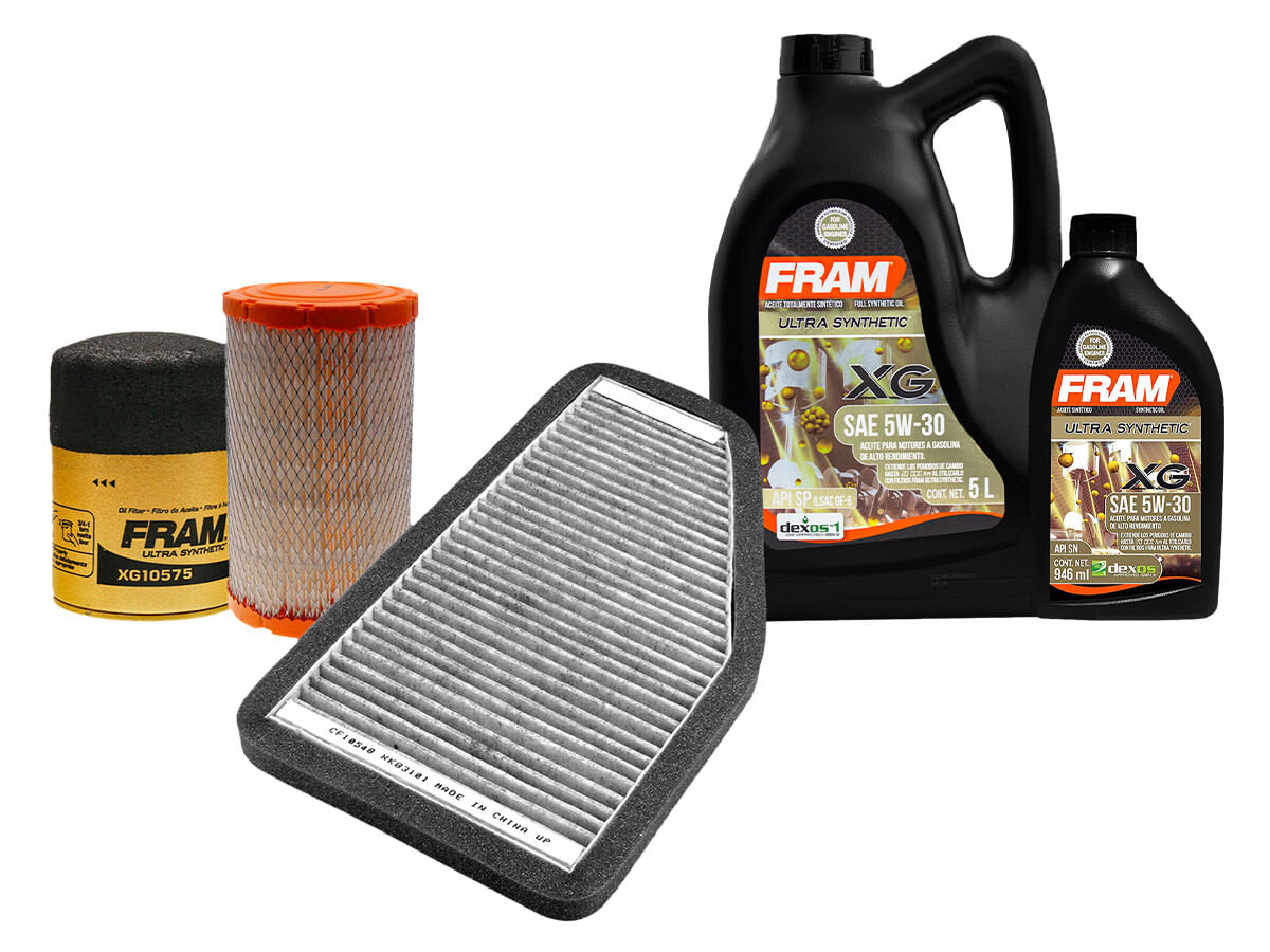 Kit De Aceite Sintético 5W30 Y 3 Filtros (5 Piezas)