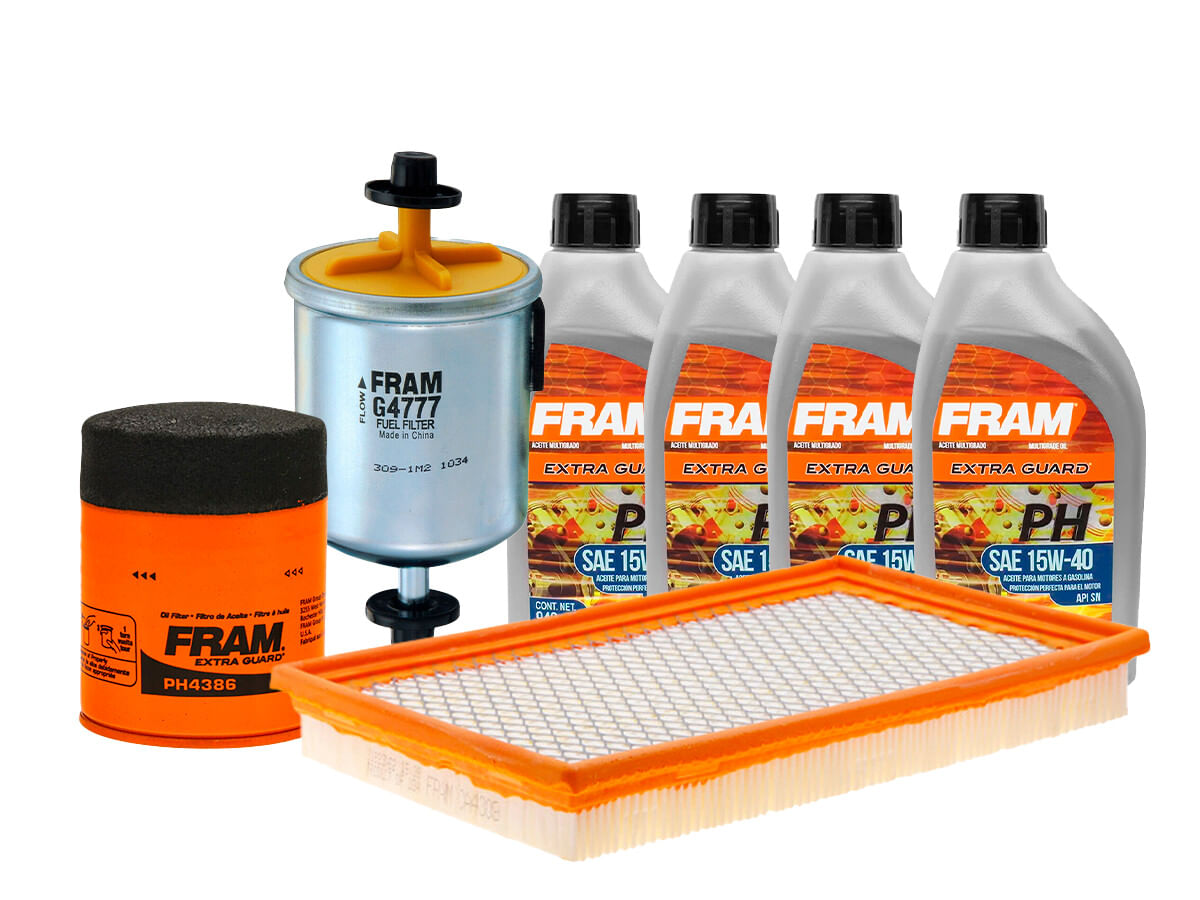 Kit De Aceite Mineral 15W40 Y 3 Filtros (7 Piezas)