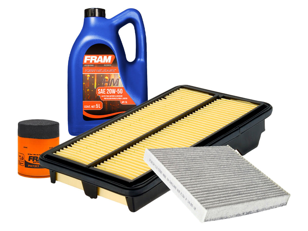 Kit De Aceite Mineral 20W50 Y 3 Filtros (4 Piezas)