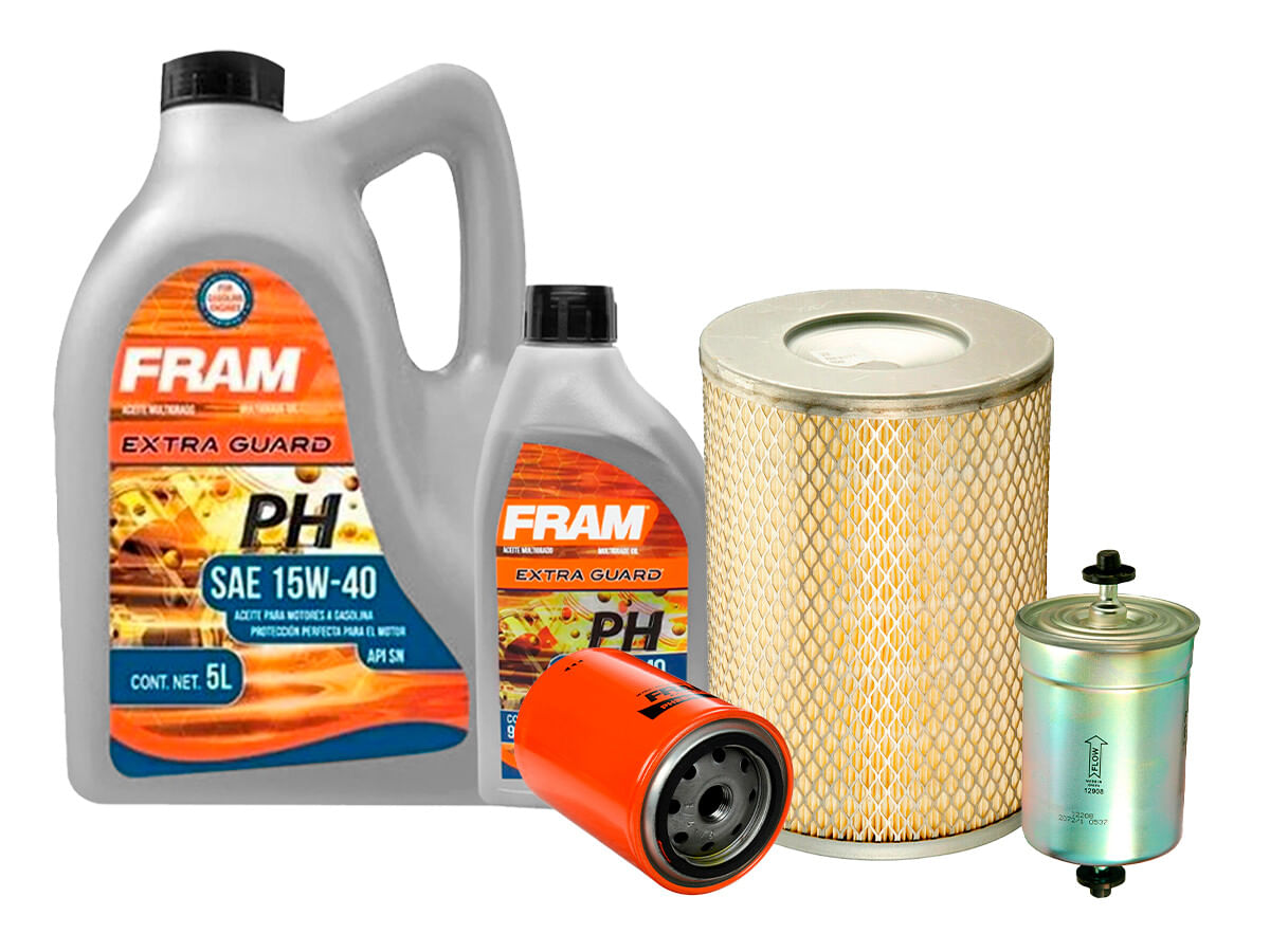 Kit De Aceite Mineral 15W40 Y 3 Filtros (5 Piezas)