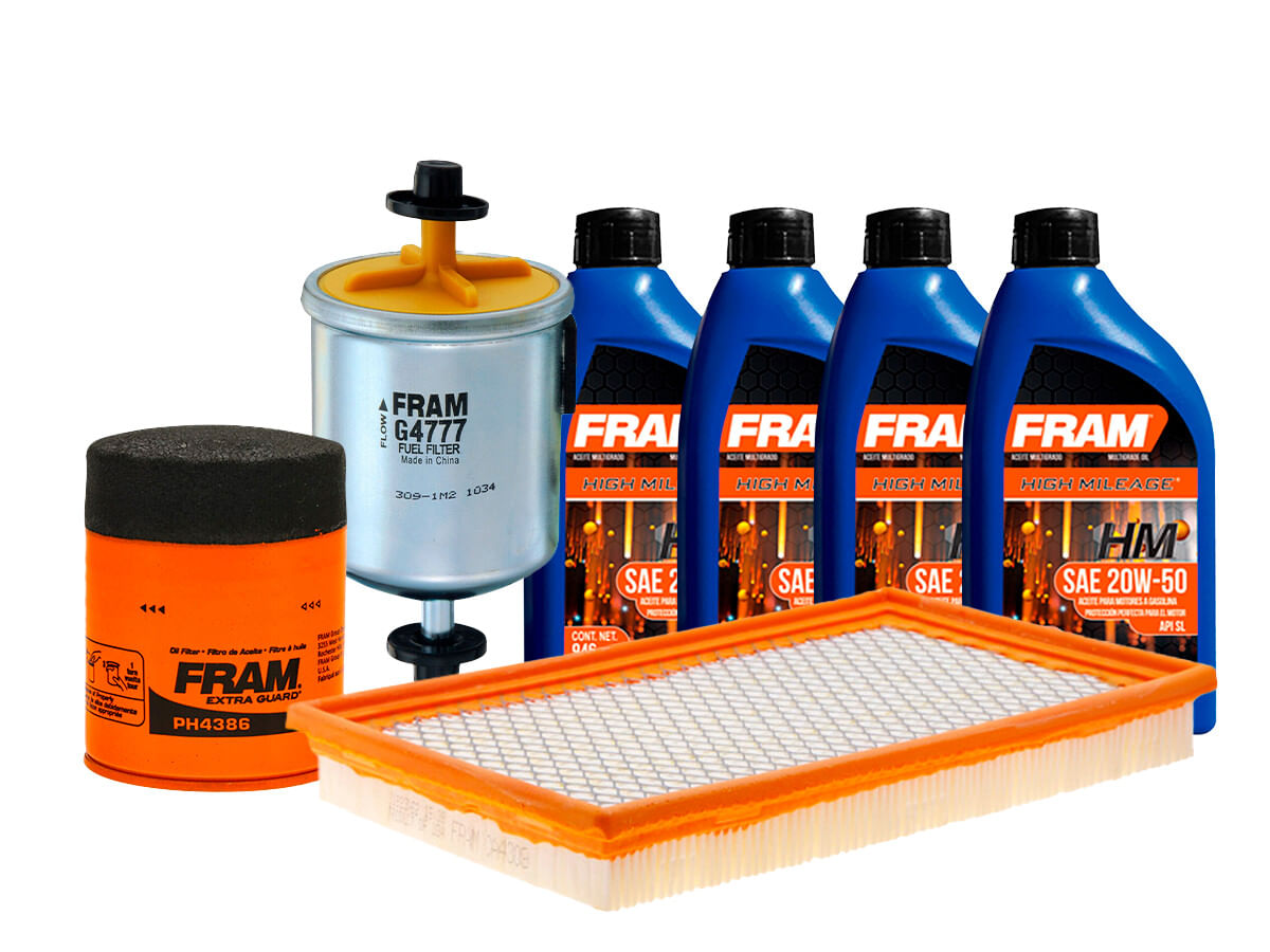 Kit De Aceite Mineral 20W50 Y 3 Filtros (7 Piezas)