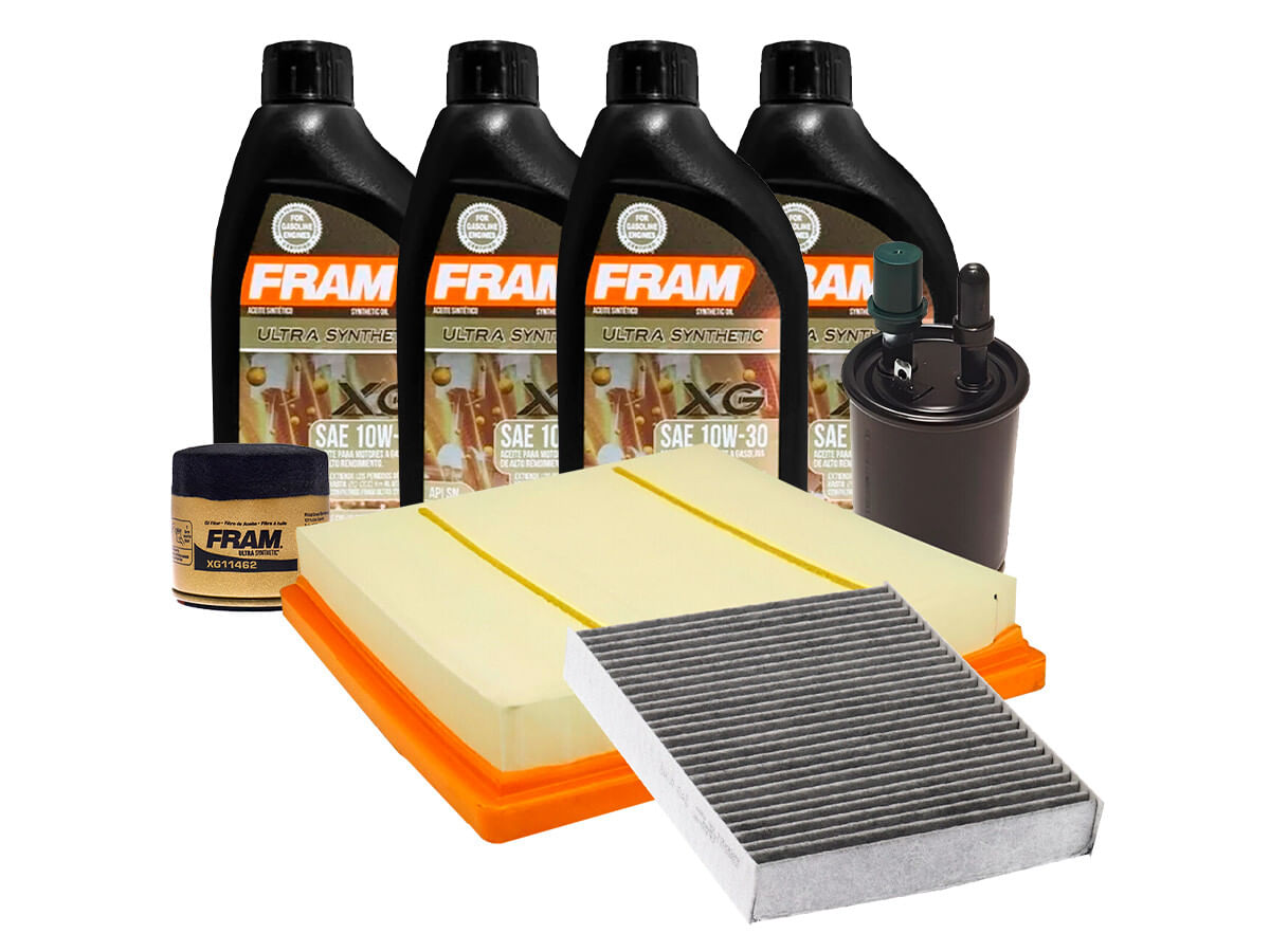 Kit De Aceite Sintético 10W30 Y 4 Filtros (8 Piezas)