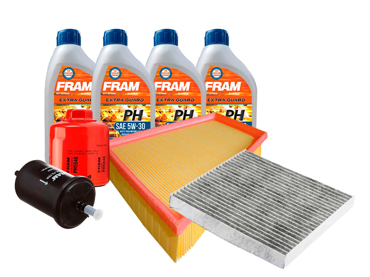 Kit De Aceite Mineral 5W30 Y 4 Filtros (8 Piezas)