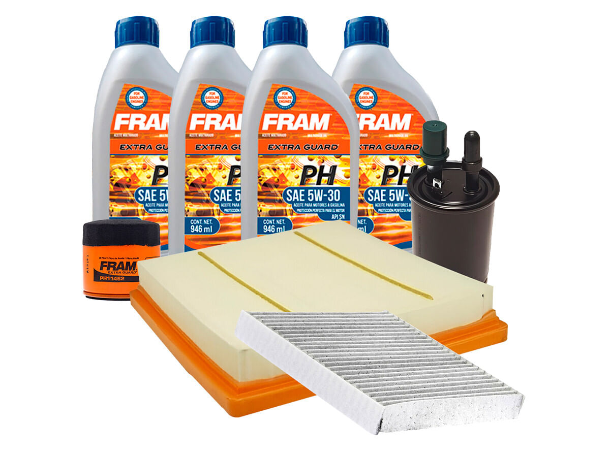 Kit De Aceite Mineral 5W30 Y 4 Filtros (8 Piezas)