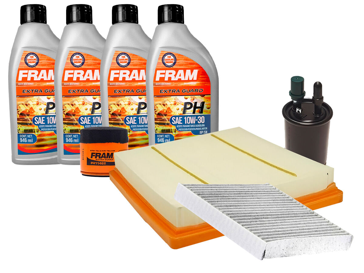 Kit De Aceite Mineral 10W30 Y 4 Filtros (8 Piezas)