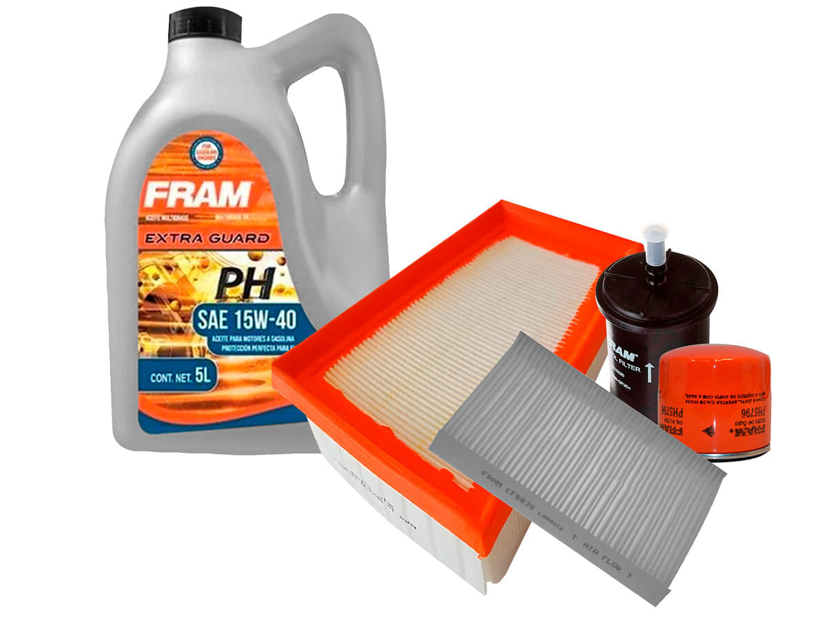 Kit De Aceite Mineral 15W40 Y 4 Filtros (5 Piezas)