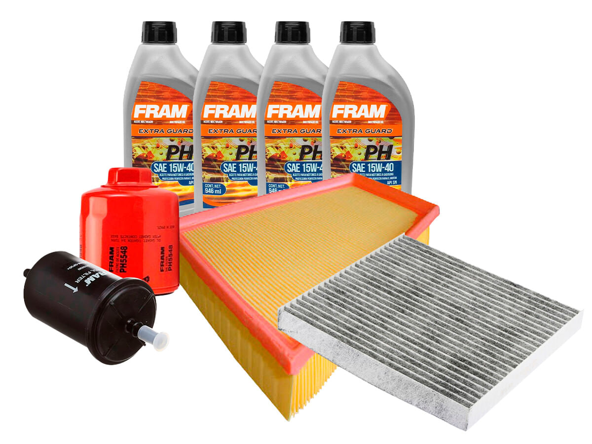 Kit De Aceite Mineral 15W40 Y 4 Filtros (8 Piezas)