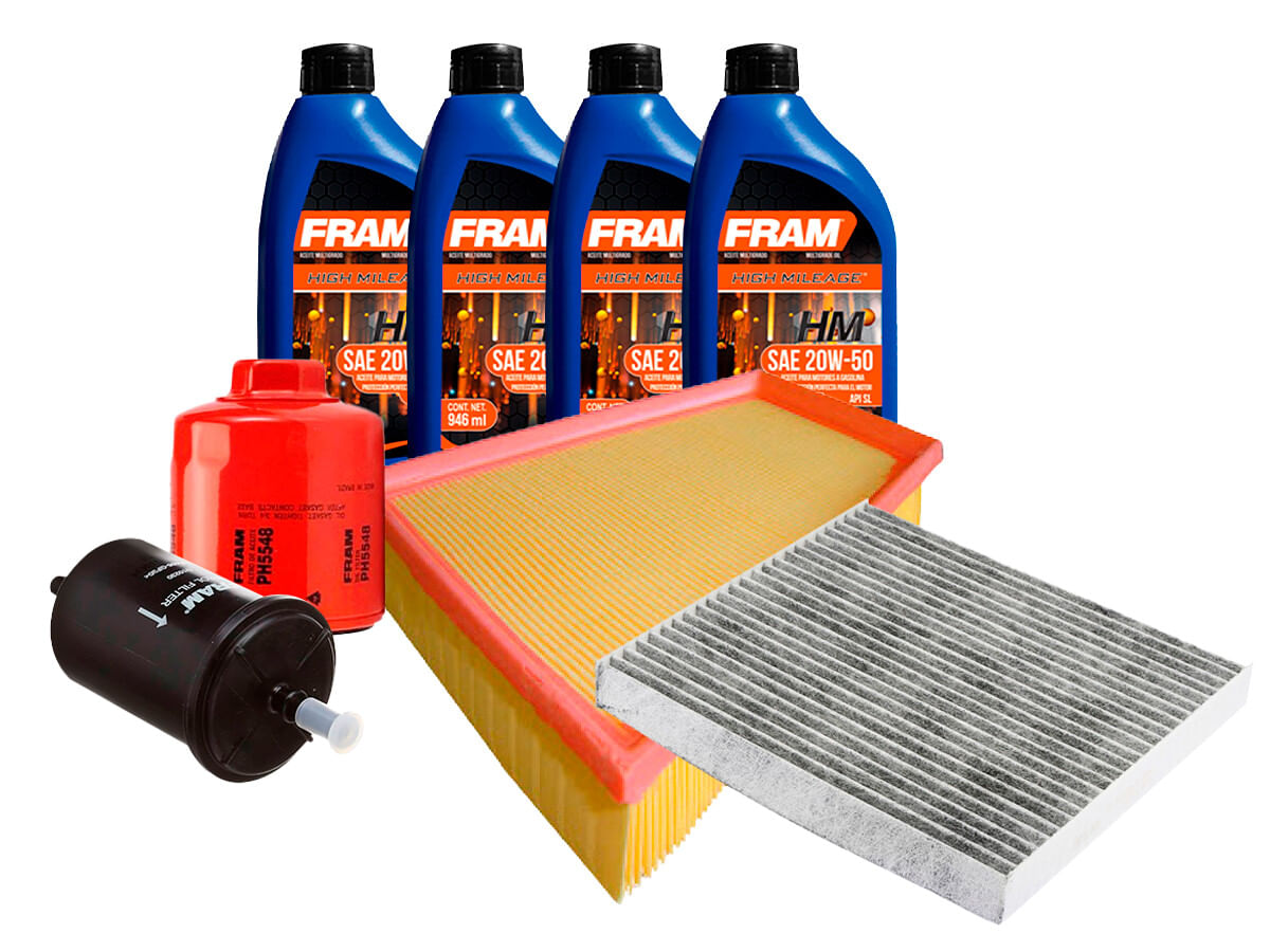 Kit De Aceite Mineral 20W50 Y 4 Filtros (8 Piezas)