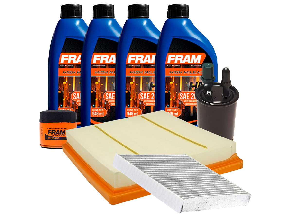 Kit De Aceite Mineral 20W50 Y 4 Filtros (8 Piezas)