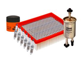 Kit De Bujías Platino Y Filtros Para Afinación Para Aceite Mineral (9 Piezas)