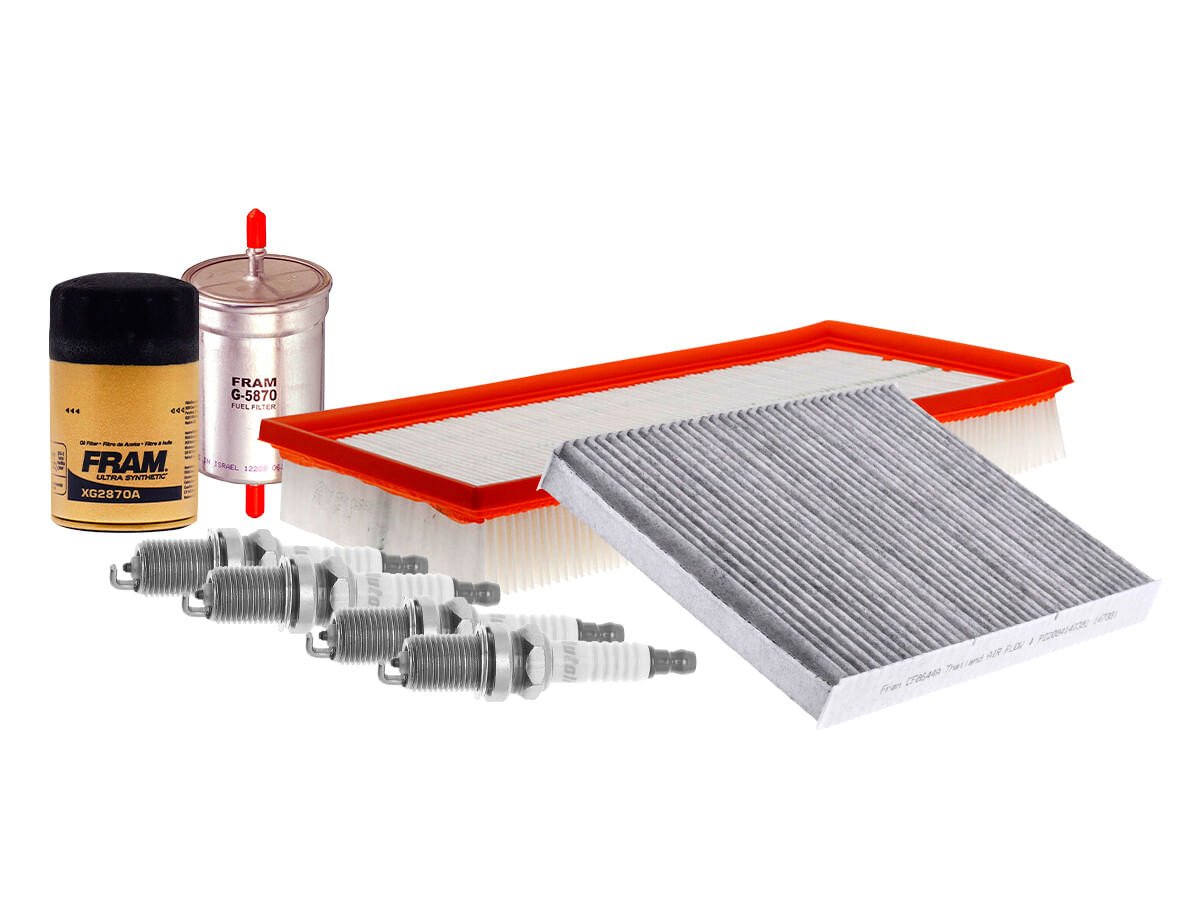 Kit De Bujías Doble Platino Y Filtros Para Afinación Para Aceite Sintético (8 Piezas)