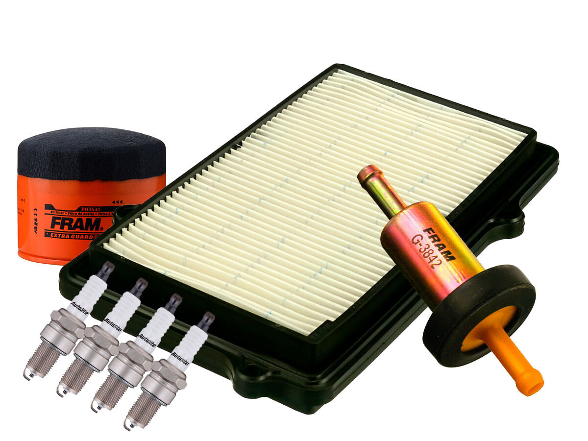 Kit De Bujías Platino Y Filtros Para Afinación Para Aceite Mineral (7 Piezas)