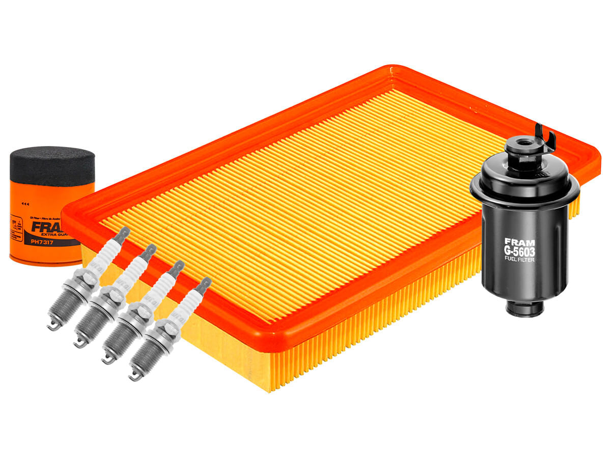 Kit De Bujías Doble Platino Y Filtros Para Afinación Para Aceite Mineral (7 Piezas)